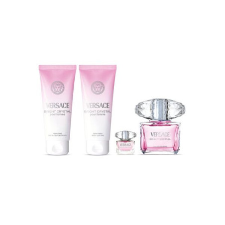 Versace Bright Crystal- Eau de Toilette Set 90ml + 3 Products