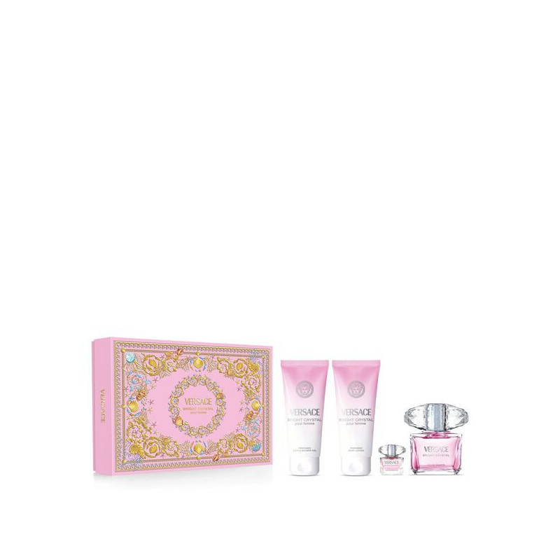 Versace Bright Crystal- Coffret Eau de Toilette 90ml + 3 Produits Versace Bright Crystal- Coffret Eau de Toilette 90ml + 3 Produits