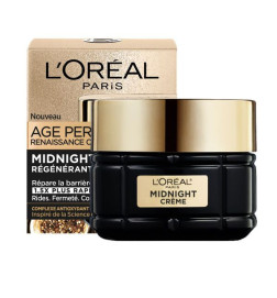 L'Oréal Paris – Age Perfect Renaissance Cellulaire Crème de Nuit Anti-Âge, Anti-Rides