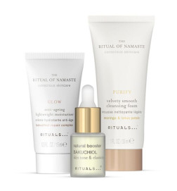 Rituals – The Ritual of Namaste – Coffret Soin Visage Mousse Nettoyante Soyeuse 30 ml + 2 Produits